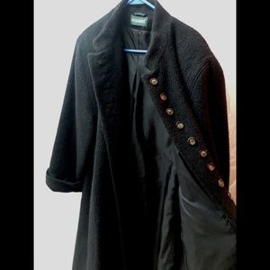 Vintage Harve Bernard Holzman Black Wool Long Coat